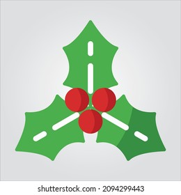 Isolated Color Mistletoe Scalable Vector Graphic