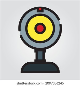 Isolated Color Outline Web Camera Scalable Vector Graphic