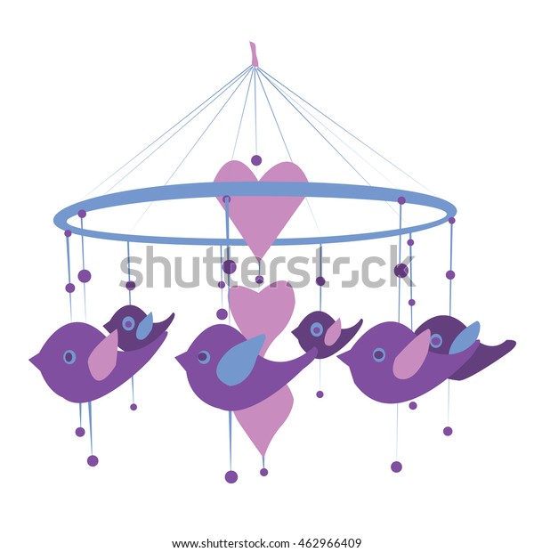 Isolated Color Vector Toy Mobiles Cribs Stock Vector Royalty Free