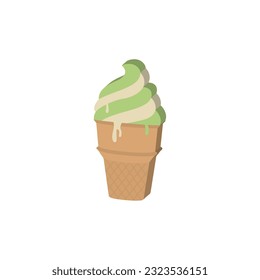 Isolated colored 3d ice cream icon Vector