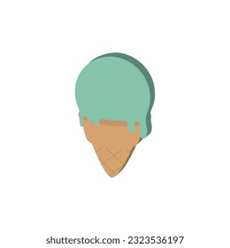 Isolated colored 3d ice cream icon Vector