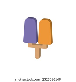 Isolated colored 3d popsicle icon Vector