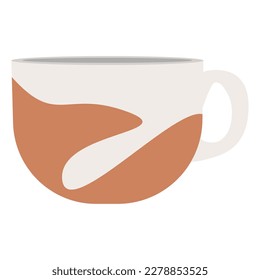 Abstrakte Kaffeetassen-Ikone einzeln, Vektorsymbol