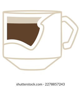 Isolated colored abstract coffee cup icon Vector