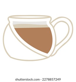 Icono de taza de café abstracta de color aislado Vector