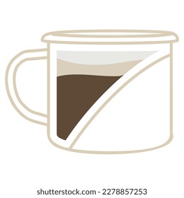 Isolated colored abstract coffee cup icon Vector