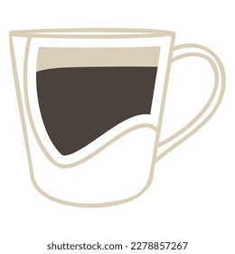 Isolated colored abstract coffee cup icon Vector