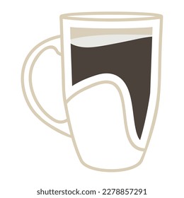 Isolated colored abstract coffee cup icon Vector