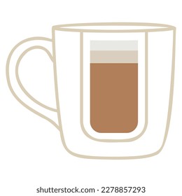 Isolated colored abstract coffee cup icon Vector