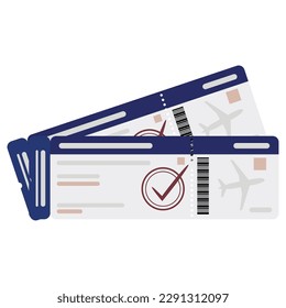 Isolated colored airplane ticket icon Vector