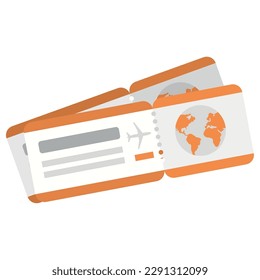 Isolated colored airplane ticket icon Vector