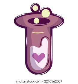 Icono del matraz de alquimia de color aislado Vector