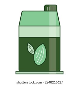 Isolated colored almond milk icon Flat design Vector