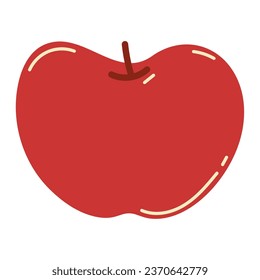 Icône croquis de pomme de couleur isolée Illustration vectorielle