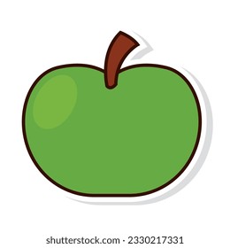 Icono de pegatina de manzana aislada Vector