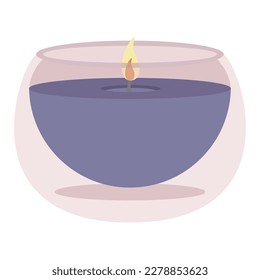Icono de vela aromaterapia de color aislado Vector
