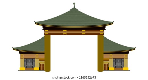 Isolated colored asian building icon. Vector illustration design