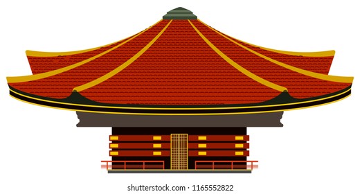 Isolated colored asian building icon. Vector illustration design