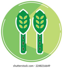 Isolated colored asparagus icon Flat design Vector