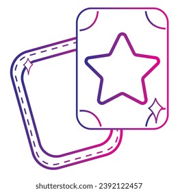 Isolated colored astrology cards magic icon Vector illustration
