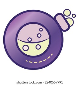 Isolated colored astrology flask icon Vector