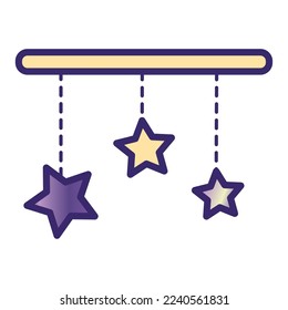 Isolated colored astrology star shape icon Vector