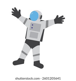 Isolated colored astronaut character sketch icon Vector
