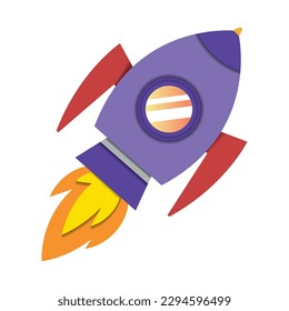 Isolated colored astronaut spaceship icon Vector