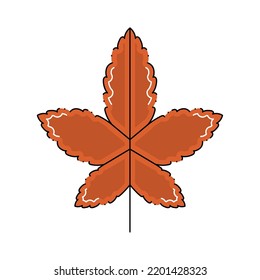Icono de hoja de otoño aislado Vector