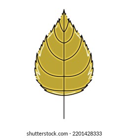 Isolated colored autumn leaf icon Vector