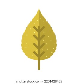 Isolated colored autumn leaf icon Vector