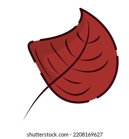 Isolated colored autumn leaf icon Vector