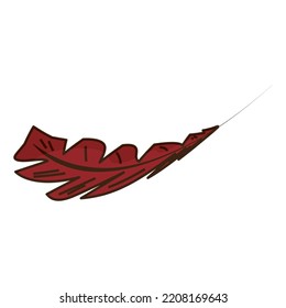 Isolated colored autumn leaf icon Vector