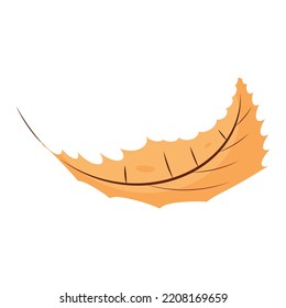 Einzelfarbiges Herbstblatt-Symbol, Vektorgrafik