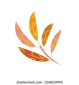 Isolated colored autumn leaf icon Vector