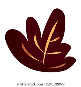 Icono de hoja de otoño aislado Vector