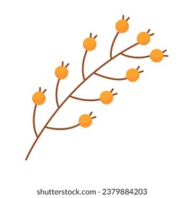 Isolated colored autumn leaf icon Vector