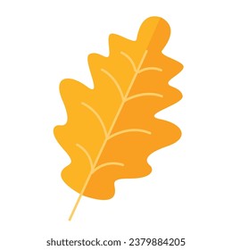 Isolated colored autumn leaf icon Vector