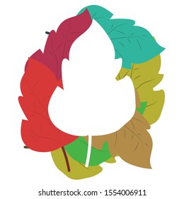 Isolated colored autumn leaf image - Vector illustration