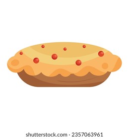 Isolated colored autumn pie image Vector