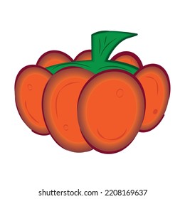 Isolated colored autumn pumpkin icon Flat design Vector