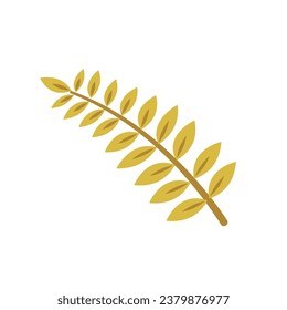 Isolated colored autumn seasonal leaf icon Vector