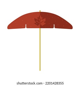 Isolated colored autumn umbrella icon Vector