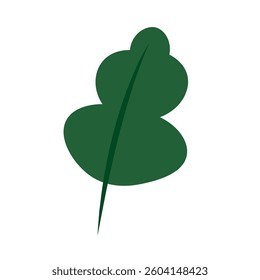 Isolated colored autumn winter leaf icon Vector