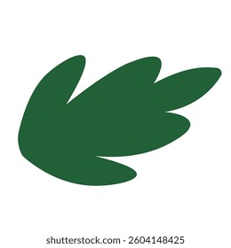 Isolated colored autumn winter leaf icon Vector