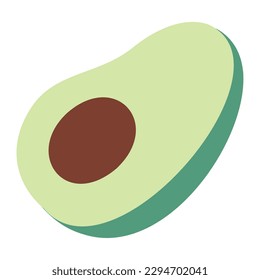 Isolated colored avocado fruit icon Vector