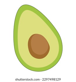 Isolated colored avocado fruit icon Vector