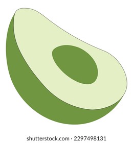 Isolierte farbige Avocado-Fruchtsymbol Vektor