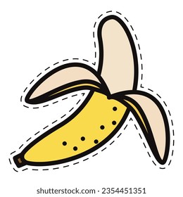 Isolated colored banana icon Flat style Vector