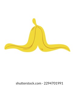 Icono de dibujo de la concha de plátano aislado de color Vector